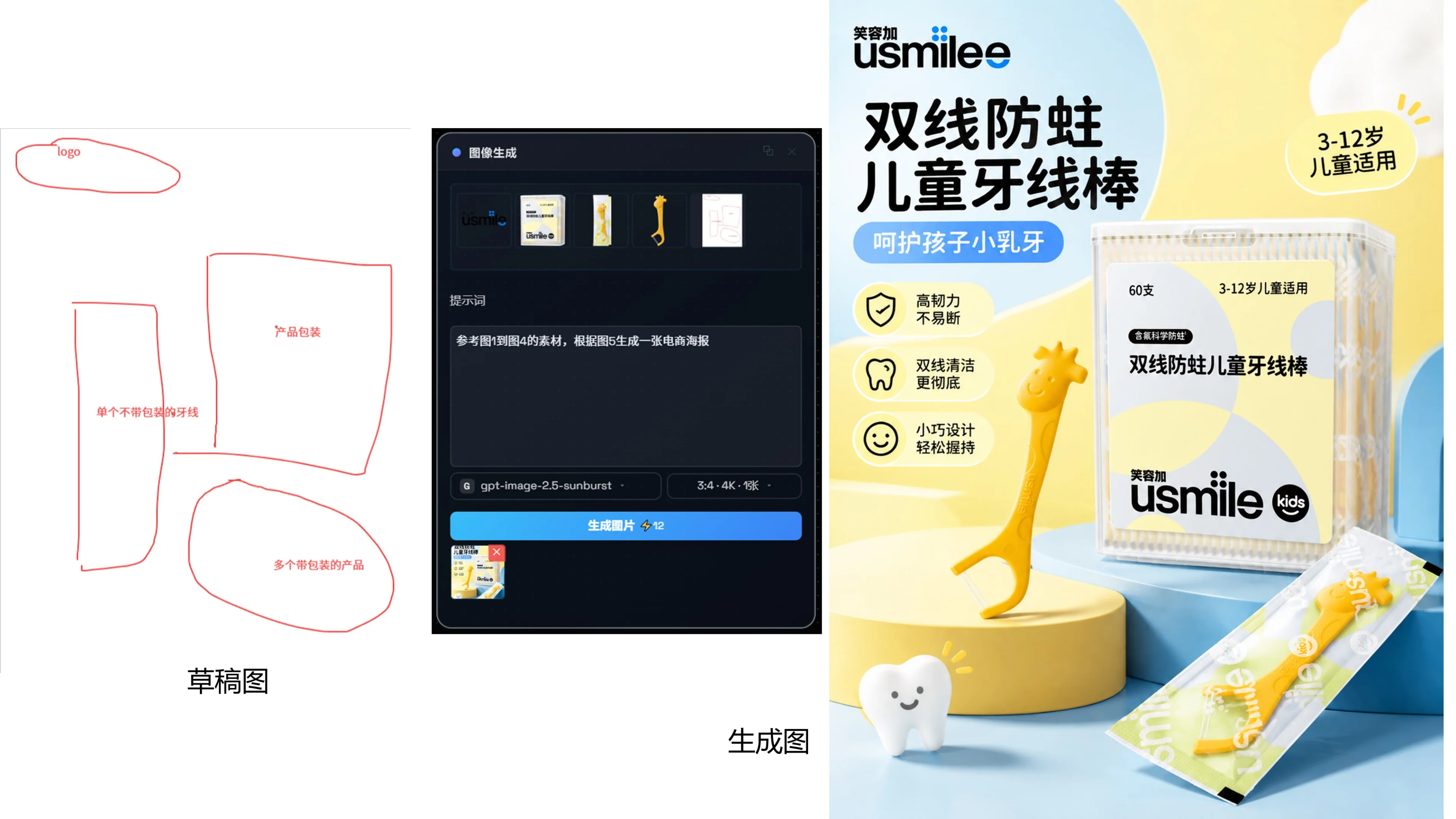 草图生成海报