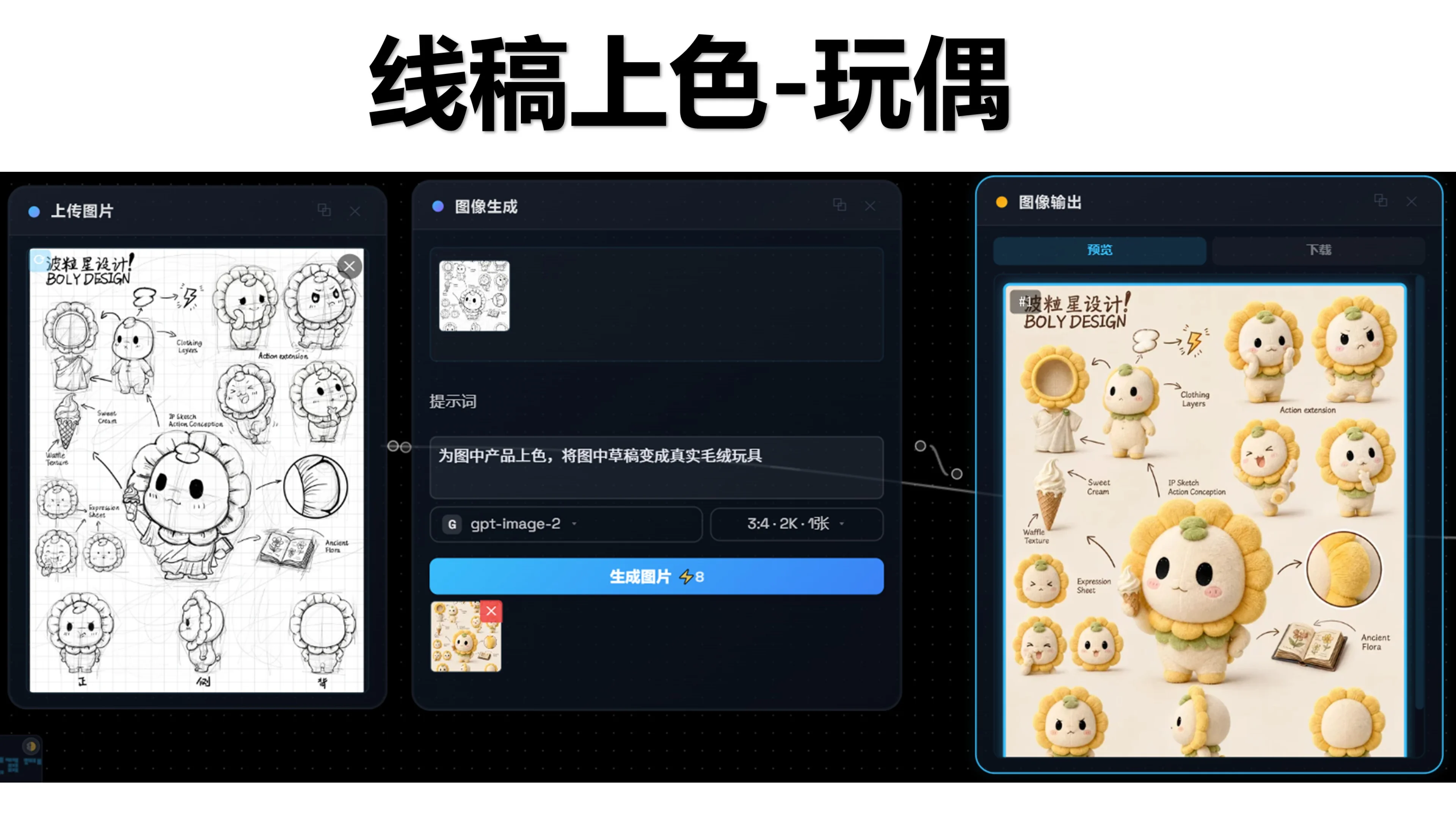 线稿上色